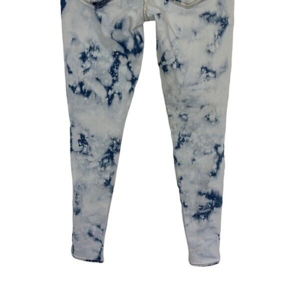 McGuire High Rise Skinny Jeans Blue White Acid Wash Distressed Stretch 26 Denim - Picture 7 of 10